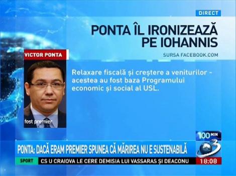 Ponta &icirc;l ironizează pe Iohannis pe tema creşterii salariilor