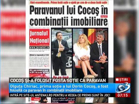 Prima soţie a lui Dorin Cocoş a fost folosită ca paravan în combinaţii imobiliare