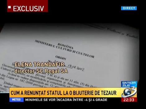 Sinteza zilei. Bijuterie de tezaur, vândută la preţ de fier vechi