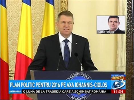 Plan politic exploziv pentru 2016 pe axa Iohannis-Cioloş