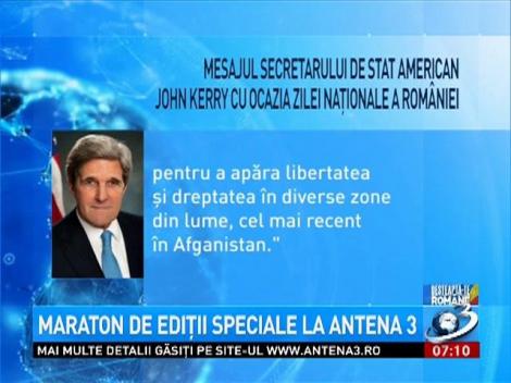 Mesajul lui John Kerry pentru rom&acirc;ni