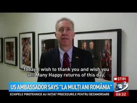 US ambassador says "La mulţi ani Rom&acirc;nia"