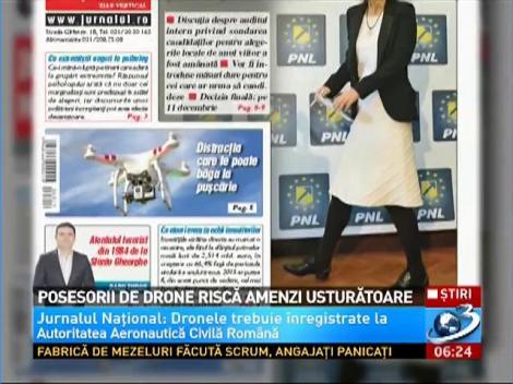 Posesorii de drone riscă amenzi usturătoare