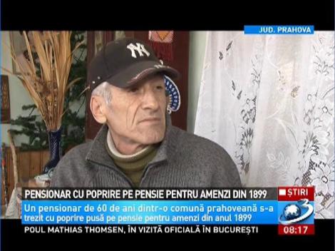 Un pensionar a rămas fără pensie din cauza unei amenzi din 1899