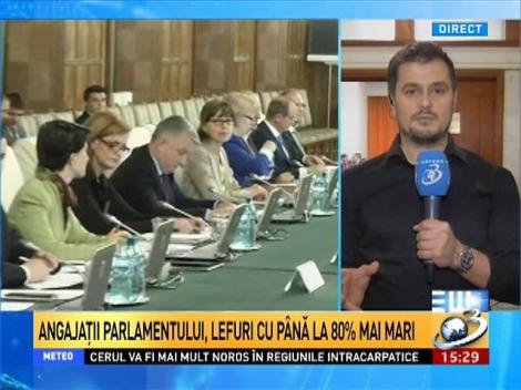 Salarii mărite pe furiş în Parlament