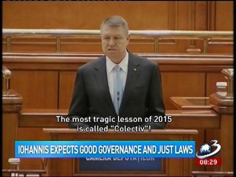 Iohannis expects good governance and just laws