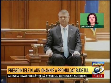 Preşedintele Klaus Iohannis a promulgat bugetul pe 2016