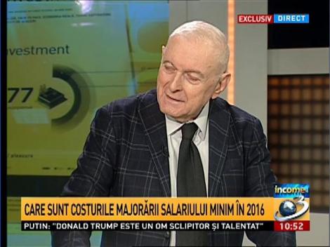 Adrian Vasilescu: Cred că salariul minim se va majora