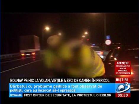 Şofer încătuşat după o urmărire ca-n filme pe autostradă. Poliţiştii au avut un şoc atunci când l-au oprit