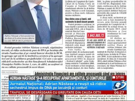 Adrian Năstase şi-a recuperat apartamentul şi conturile