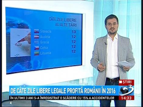 De câte zile libere legale profită românii în 2016