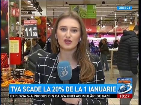 TVA scade la 20% de la 1 ianuarie