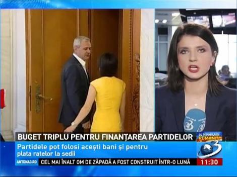 Buget triplu pentru finanţarea partidelor