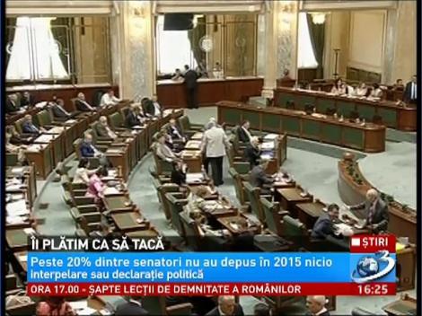 Topul tăcuţilor din Senat. Cine sunt senatorii care nu au nimic de spus