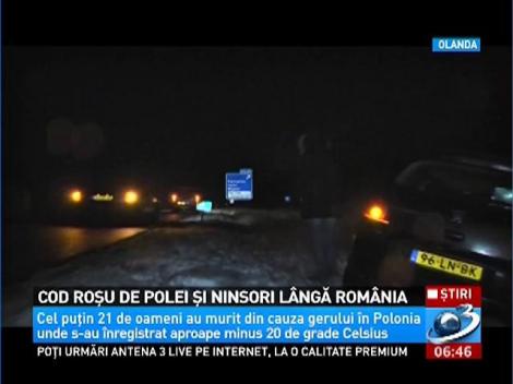 Cod roşu de polei şi ninsori l&acirc;ngă Rom&acirc;nia