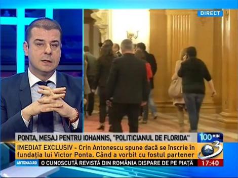 100 de Minute: Ponta, mesaj pentru Iohannis, "politicianul de Florida"