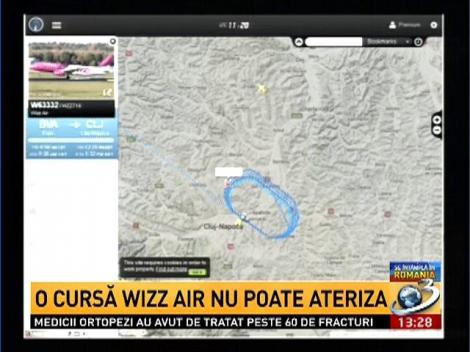 O cursă Wizz Air nu poate ateriza pe aeroportul din Cluj