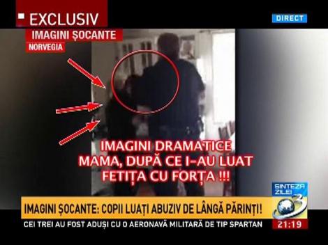 Imagini şocante: Copii luaţi abuziv de lângă părinţi