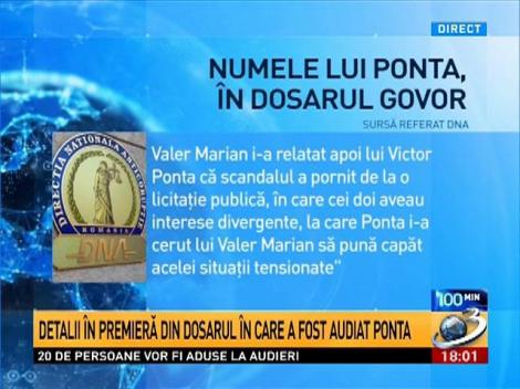 DNA spune că Ponta ar fi ştiut de neregulile lui Govor