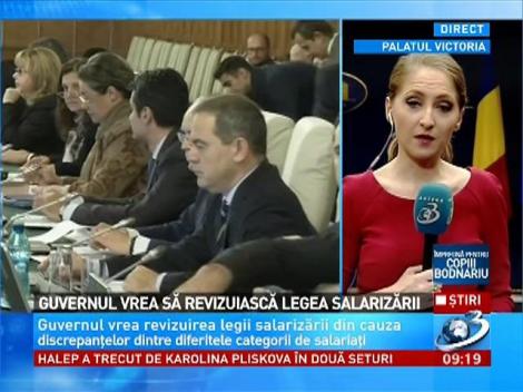 Guvernul vrea să revizuiască Legea Salarizării