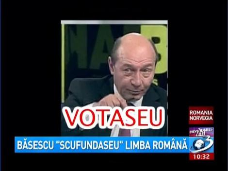 Băsescu "scufundaseu" limba română