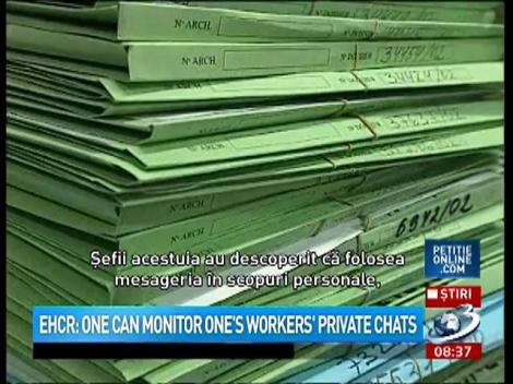 EHCR: One can monitor one's workers'private chats