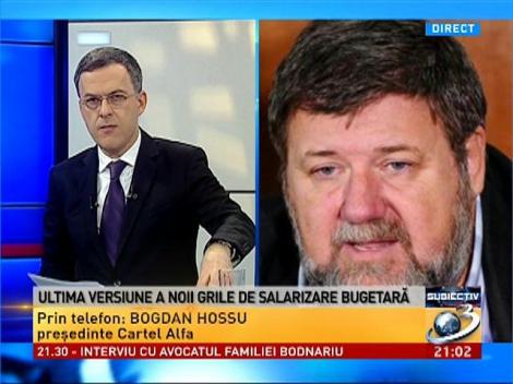 Subiectiv: Bogdan Hossu, despre ultima versiune a noii grile de salarizare bugetară