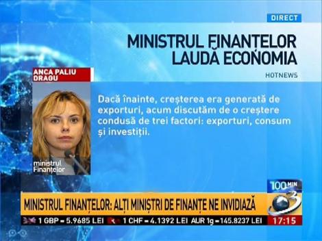 Ministrul Finanţelor laudă situaţia economică