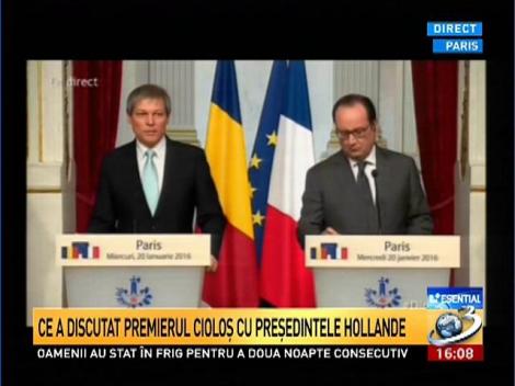 Ce au discutat Dacian Cioloş şi Francois Hollande