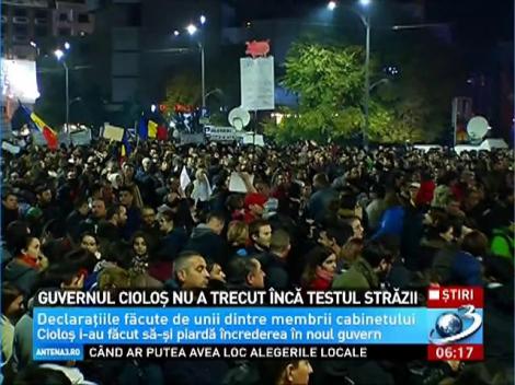 Guvernul Cioloş nu a trecut încă testul străzii