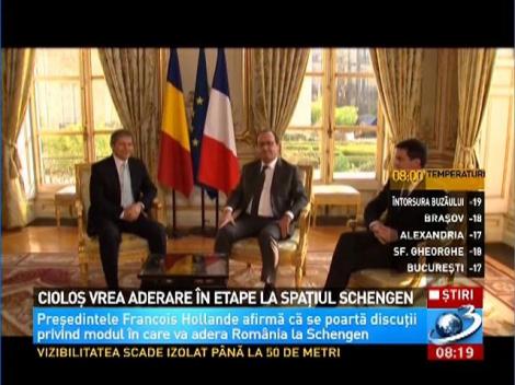 Cioloş vrea aderare &icirc;n etape la spaţiul Schengen