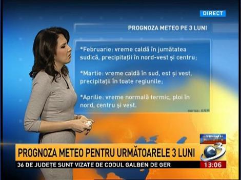 Cum va fi vremea în următoarele 3 luni