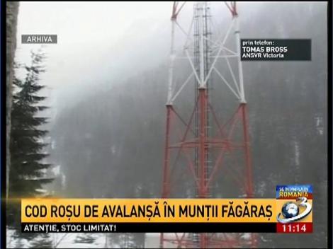 Cod roşu de avalanşă în munţii Făgăraş