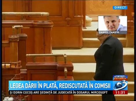 Legea dării în plată, rediscutată în comisii