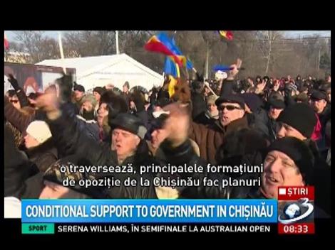 Conditional support to Government in Chişinău