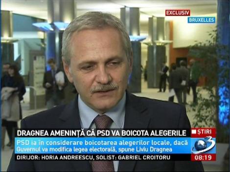 Dragnea ameninţă că PSD va boicota alegerile