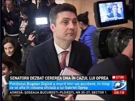 Senatorii dezbat cererea DNA în cazul lui Oprea