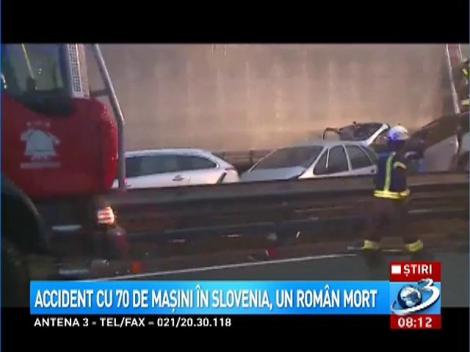 Accident cu 70 de maşini &icirc;n Slovenia, un rom&acirc;n mort