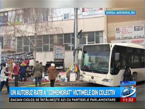 Un autobuz RATB a "comemorat" victimele din Colectiv