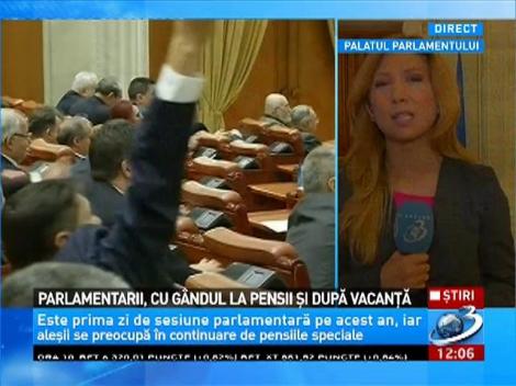 Parlamentarii, cu g&acirc;ndul la pensii şi după vacanţă