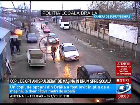 Imagini șocante! Un copil de opt ani a fost lovit &icirc;n plin de o mașină de teren