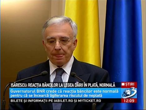 Isărescu ia apărarea băncilor în scandalul legat de legea dării în plată