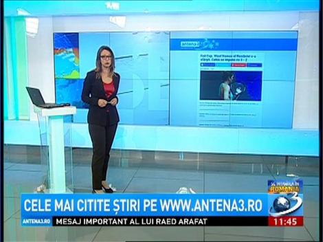 Cele mai citite ştiri pe www.antena3.ro - 8  februarie 2016