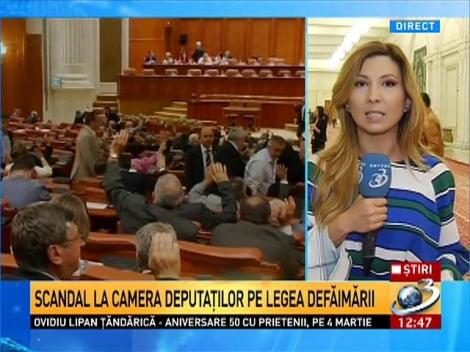 Scandal la Camera Deputaţilor pe legea defăimării