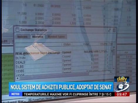 Daily Income: Noul sistem de achiziţii publice, adoptate de Senat