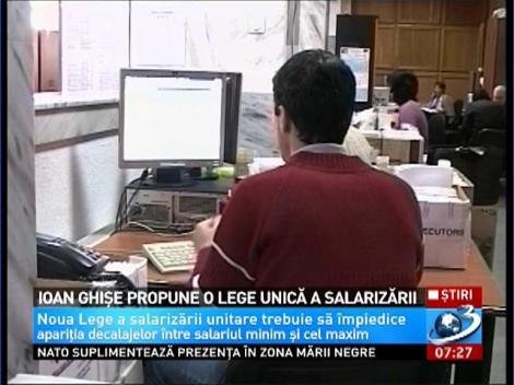 Ioan Ghişe propune o lege unică a salarizării