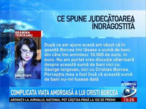 Judecătoarea Terceanu a luat bani din dragoste de la Borcea