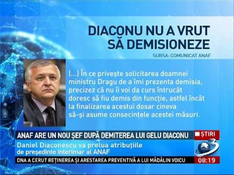 ANAF are un nou şef după demiterea lui Gelu Diaconu