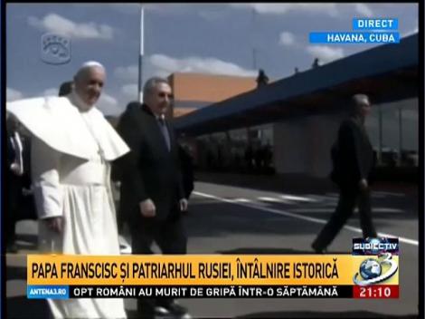 Momentul sosirii Papei Francisc pe aeroportul din Havana