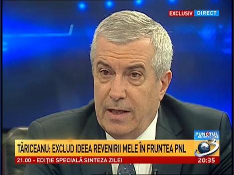 Tăriceanu, despre activitatea Guvernului de tehnocraţi